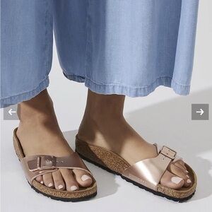 Birkenstock Madrid Birko flor copper Buckle Sandals size 37